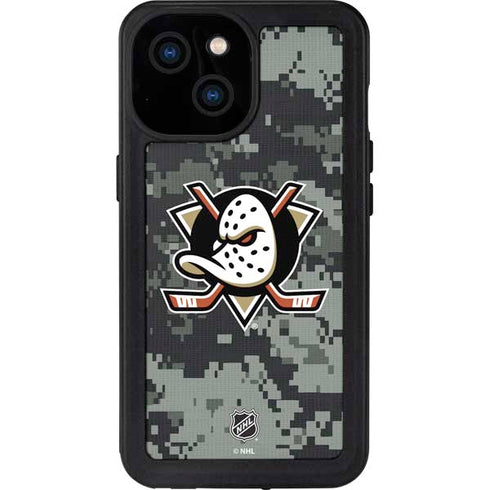NHL Anaheim Ducks Camo iPhone 15 Waterproof Case